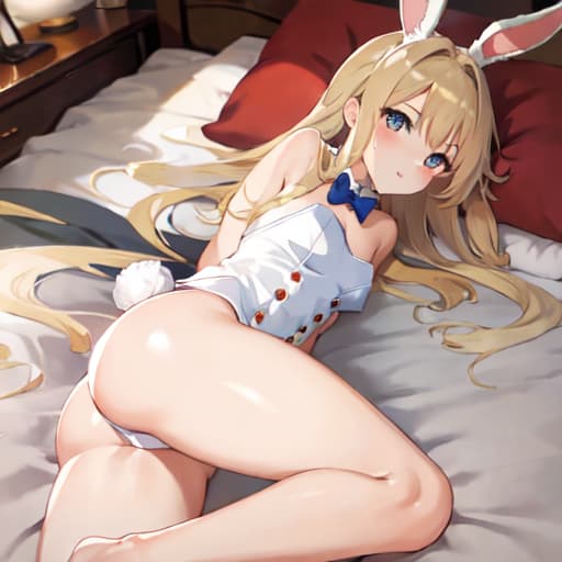  master piece , best quality,Bunny girl, bed