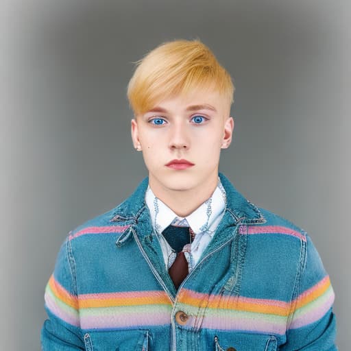 portrait+ style russian homosexual queer twink blonde very cute dude face