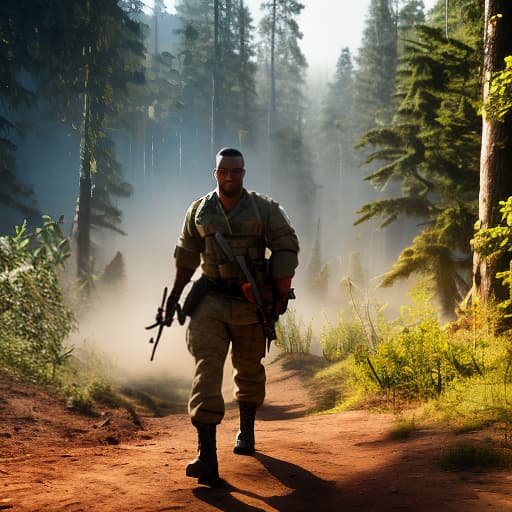 modern disney style Ethiopia military swap hyperrealistic, full body, detailed clothing, highly detailed, cinematic lighting, stunningly beautiful, intricate, sharp focus, f/1. 8, 85mm, (centered image composition), (professionally color graded), ((bright soft diffused light)), volumetric fog, trending on instagram, trending on tumblr, HDR 4K, 8K