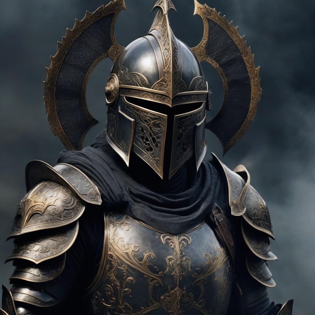  fantasy armor helmet, dark souls, fantasy armor, dark fantasy, high quality hyperrealistic, full body, detailed clothing, highly detailed, cinematic lighting, stunningly beautiful, intricate, sharp focus, f/1. 8, 85mm, (centered image composition), (professionally color graded), ((bright soft diffused light)), volumetric fog, trending on instagram, trending on tumblr, HDR 4K, 8K