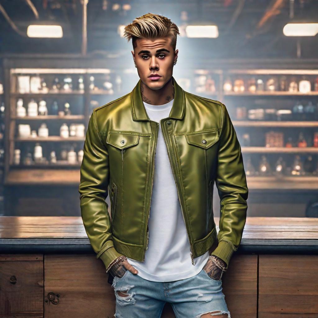  Justin Bieber hyperrealistic, full body, detailed clothing, highly detailed, cinematic lighting, stunningly beautiful, intricate, sharp focus, f/1. 8, 85mm, (centered image composition), (professionally color graded), ((bright soft diffused light)), volumetric fog, trending on instagram, trending on tumblr, HDR 4K, 8K