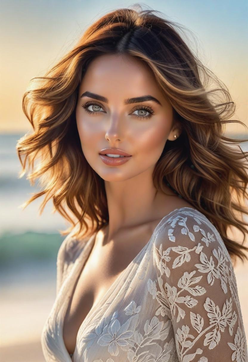  1. Ana De Armas, radiant and poised, standing on a sun-drenched beach, her auburn hair gently tousled by the sea breeze, capturing her striking beauty and exuding an air of confidence and elegance. The vibrant sunlight casts a soft, warm glow, emphasizing every delicate contour of her face and creating a luminous portrait of grace and allure in the style of realism.

2. In a lavish Hollywood party, Ana De Armas, a vision of glamour, is surrounded by a crowd of admirers eager to glimpse her ethereal beauty. The soft, diffused lighting highlights her flawless complexion, while the meticulous attention to detail in her ornate gown, adorned with sequins and intricate embroidery, brings an exquisite realism to the composition, capturing the esse hyperrealistic, full body, detailed clothing, highly detailed, cinematic lighting, stunningly beautiful, intricate, sharp focus, f/1. 8, 85mm, (centered image composition), (professionally color graded), ((bright soft diffused light)), volumetric fog, trending on instagram, trending on tumblr, HDR 4K, 8K