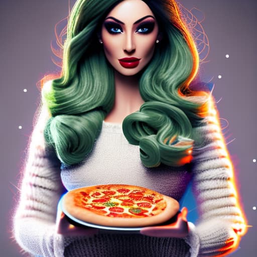 wa-vy style Mujer comiéndose una pizza, mujer gordita hyperrealistic, full body, detailed clothing, highly detailed, cinematic lighting, stunningly beautiful, intricate, sharp focus, f/1. 8, 85mm, (centered image composition), (professionally color graded), ((bright soft diffused light)), volumetric fog, trending on instagram, trending on tumblr, HDR 4K, 8K