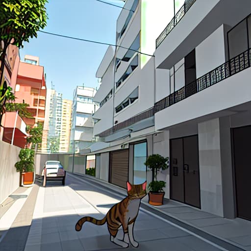  Gato cayendo de un edificio