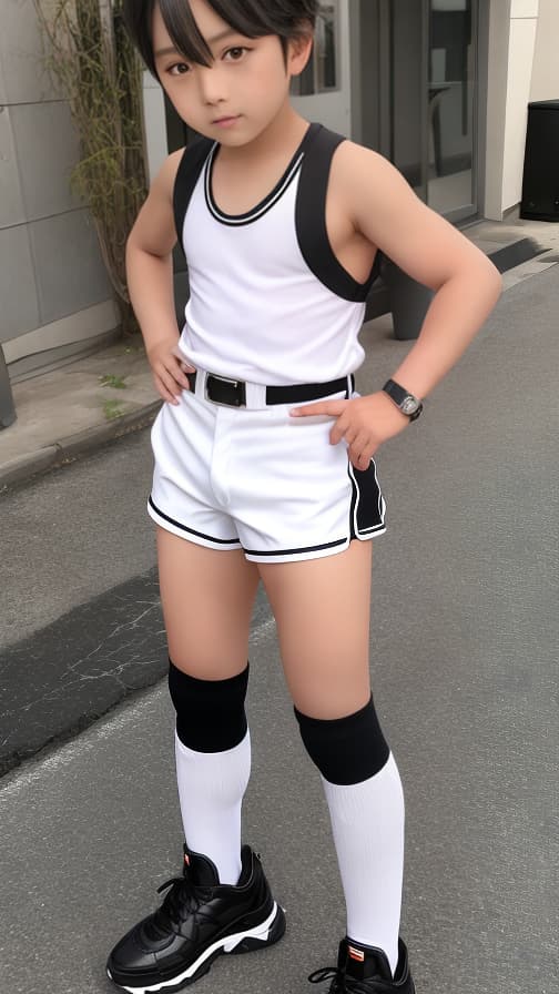  Elementary high socks hot pants boys sleeveless love hotel boys