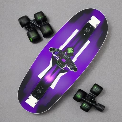  skateboard that turns into a gun purple & black jet fueled futuristic skateboard cyber skateboard