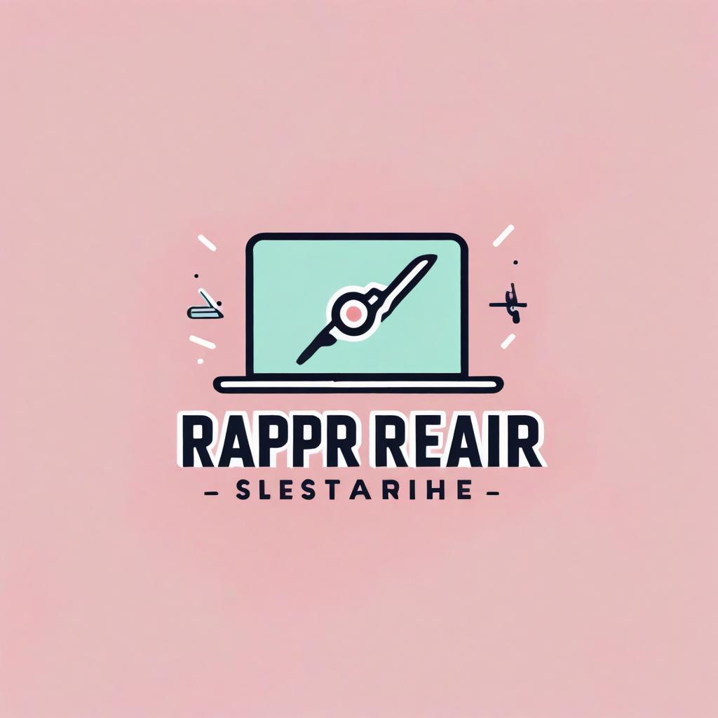  a cute minimalist logo for a laptop repair shop with pastel color with no added name