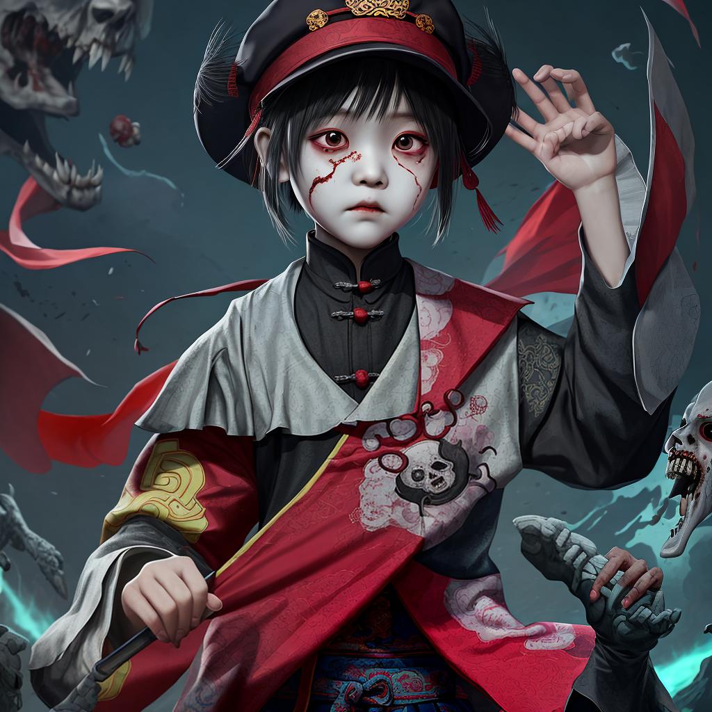  Q version of Chinese zombie child, single player