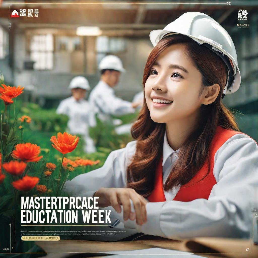  masterpiece, best quality,Vocational Education Week Theme Poster