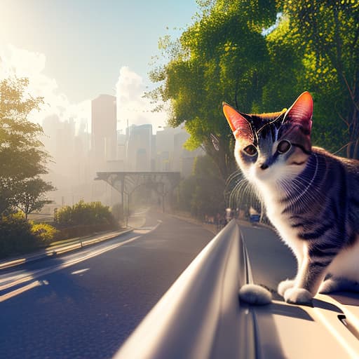 nvinkpunk Realistic image of a cat wearing headphones and reading glasses while riding a bus. hyperrealistic, full body, detailed clothing, highly detailed, cinematic lighting, stunningly beautiful, intricate, sharp focus, f/1. 8, 85mm, (centered image composition), (professionally color graded), ((bright soft diffused light)), volumetric fog, trending on instagram, trending on tumblr, HDR 4K, 8K