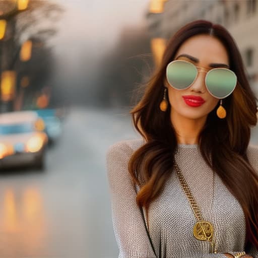 lnkdn photography girl with sunglasses selfie into the car long brown hair with sunset golden hour effect smile High Resolution, Sunrise Splendors hyperrealistic, full body, detailed clothing, highly detailed, cinematic lighting, stunningly beautiful, intricate, sharp focus, f/1. 8, 85mm, (centered image composition), (professionally color graded), ((bright soft diffused light)), volumetric fog, trending on instagram, trending on tumblr, HDR 4K, 8K