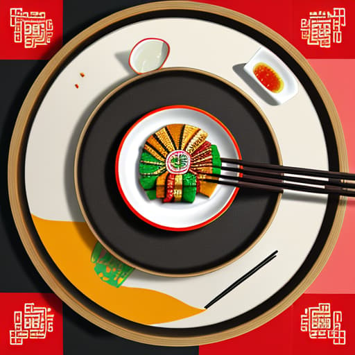  Design a Chinese food logo with books and chopsticks ，