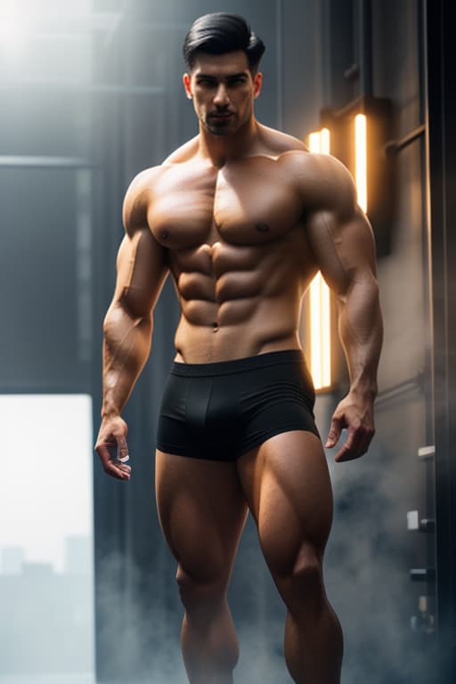  Man with black hair, brown eyes, strong physique, tall size. hyperrealistic, full body, detailed clothing, highly detailed, cinematic lighting, stunningly beautiful, intricate, sharp focus, f/1. 8, 85mm, (centered image composition), (professionally color graded), ((bright soft diffused light)), volumetric fog, trending on instagram, trending on tumblr, HDR 4K, 8K