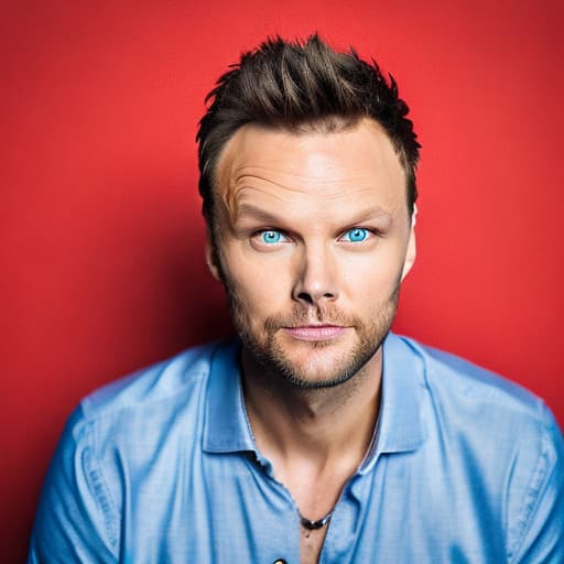 portrait+ style Joel McHale queer face