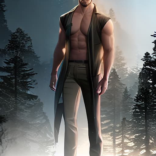  Shirtless hot guy hyperrealistic, full body, detailed clothing, highly detailed, cinematic lighting, stunningly beautiful, intricate, sharp focus, f/1. 8, 85mm, (centered image composition), (professionally color graded), ((bright soft diffused light)), volumetric fog, trending on instagram, trending on tumblr, HDR 4K, 8K