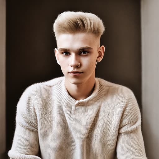 portrait+ style czech homosexual twink blonde very cute dude face