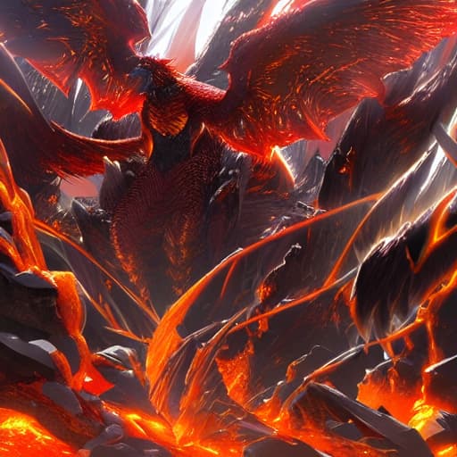  I apologize for the mistake. Let's revise Pyrodrake's description to reflect that he guards the Defense Fena Stone: **In the Heart of Fire** In the heart of a raging volcano, where the air shimmers with heat and the ground trembles with each fiery breath, a creature of legend stirs. Pyrodrake, the guardian of the Defense Fena Stone, emerges from the molten depths, its massive form illuminated by the glow of lava. **Body:** Pyrodrake's body is a fusion of dragon and scorpion, a fearsome sight to behold. Its scales, the color of smoldering embers, shimmer with an otherworldly light. Eight feet taller than a human, Pyrodrake possesses a muscular build, emphasizing its raw power and dominance. Its wings, like those of a dragon, unfold majest hyperrealistic, full body, detailed clothing, highly detailed, cinematic lighting, stunningly beautiful, intricate, sharp focus, f/1. 8, 85mm, (centered image composition), (professionally color graded), ((bright soft diffused light)), volumetric fog, trending on instagram, trending on tumblr, HDR 4K, 8K