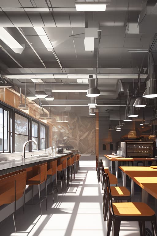  school cafeteria hyperrealistic, full body, detailed clothing, highly detailed, cinematic lighting, stunningly beautiful, intricate, sharp focus, f/1. 8, 85mm, (centered image composition), (professionally color graded), ((bright soft diffused light)), volumetric fog, trending on instagram, trending on tumblr, HDR 4K, 8K