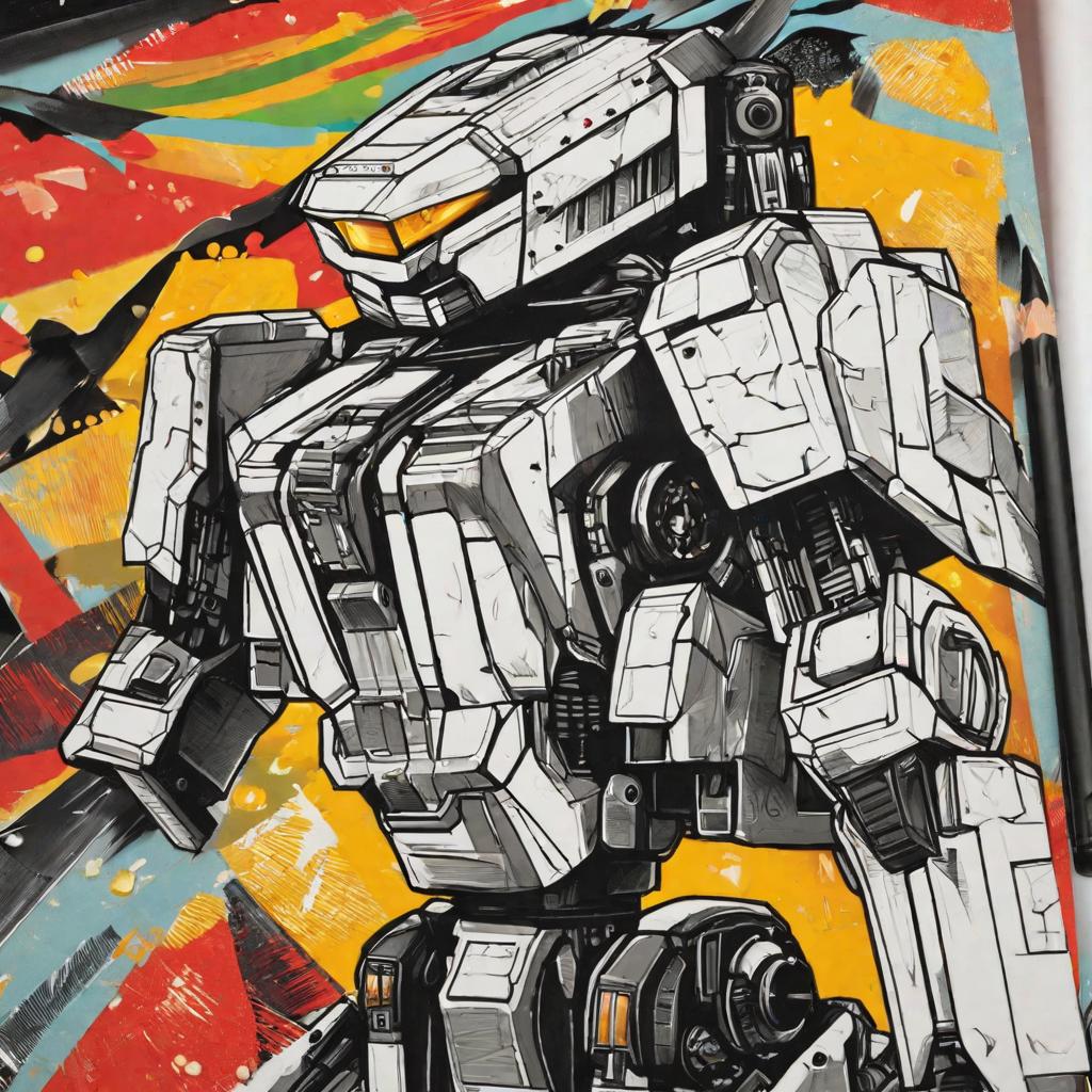  masterpiece, best quality,Draw a mech.