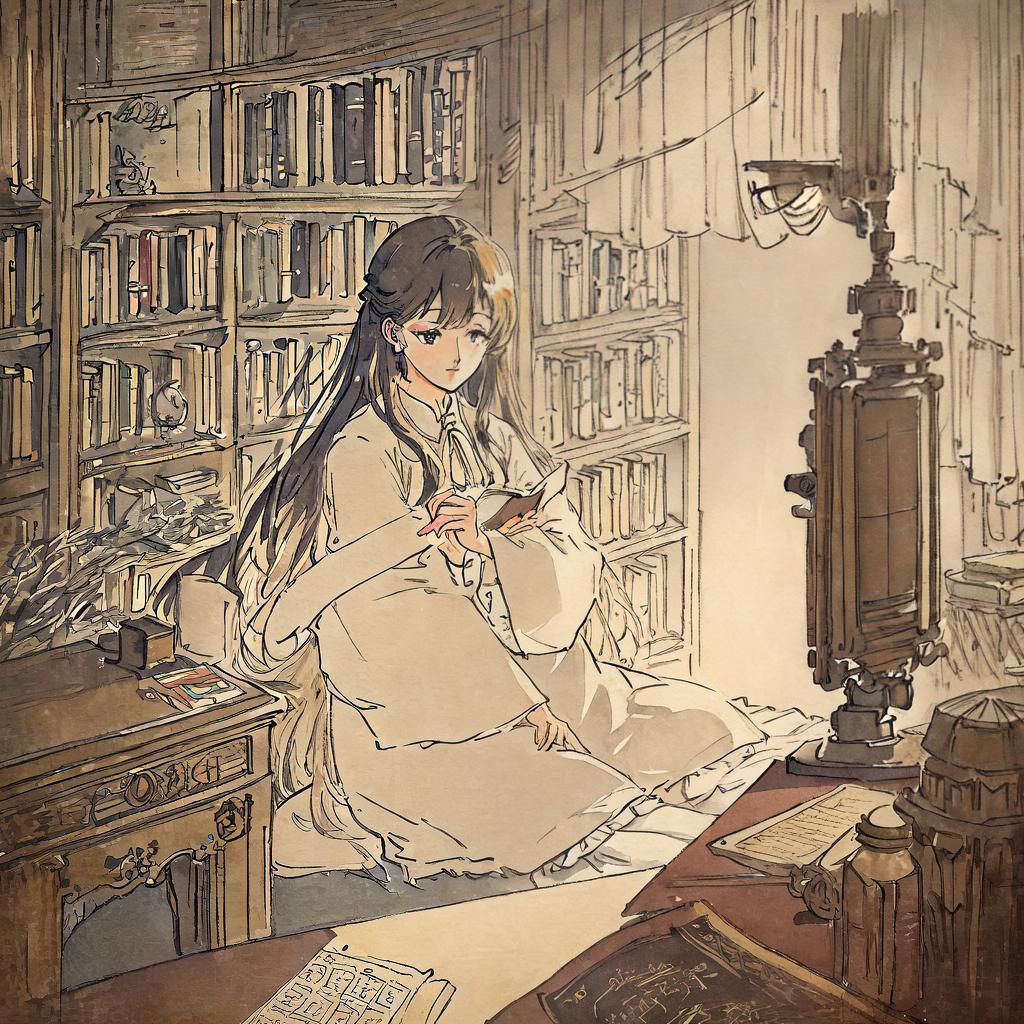  ((masterpiece)),(((best quality))), 8k, high detailed, ultra-detailed. A breathtaking masterpiece capturing the essence of a brilliant and elegant editor in her late twenties. The artwork showcases her engrossed in work, sitting at a cluttered desk surrounded by stacks of manuscripts, a vintage typewriter, and a cup of coffee. The room is adorned with bookshelves filled with classics, colorful post-it notes, and a wall covered in inspiring quotes. The scene is illuminated by a soft glow from an antique desk lamp, giving it a cozy yet focused ambiance. hyperrealistic, full body, detailed clothing, highly detailed, cinematic lighting, stunningly beautiful, intricate, sharp focus, f/1. 8, 85mm, (centered image composition), (professionally color graded), ((bright soft diffused light)), volumetric fog, trending on instagram, trending on tumblr, HDR 4K, 8K