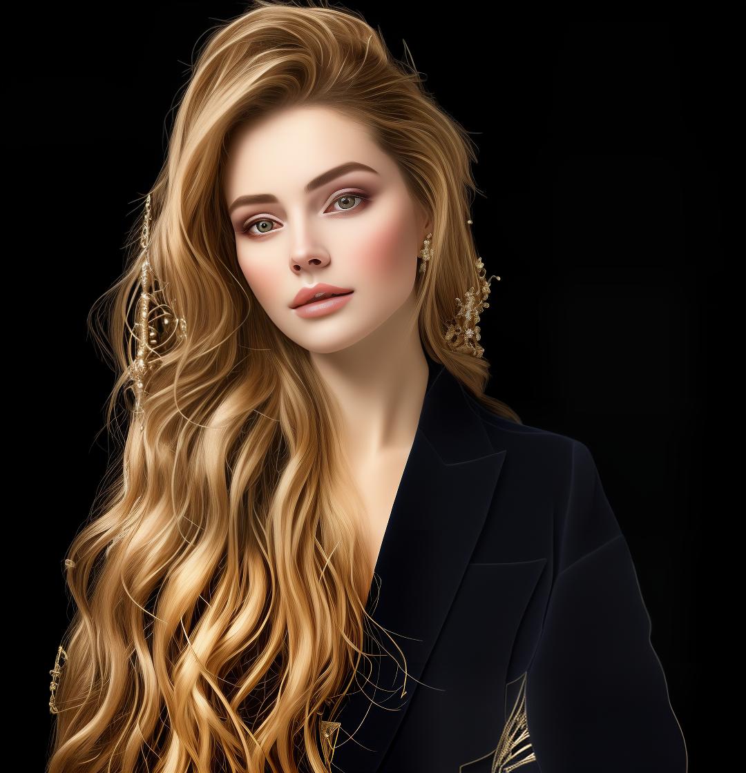 mdjrny-v4 style Create an avatar of a female character in a Renaissance style. The character should be dressed in clothing typical of the Renaissance period, such as a voluminous gown with intricate embroidery, lace, or brocade. Her hair should be styled in a Renaissance fashion, such as loose curls, braids, or adorned with pearls or ribbons. She should have a graceful and refined posture, reflecting the elegance and sophistication of the Renaissance era. Accessories like jewelry, gloves, or a fan can be included to enhance her historical authenticity. The background should depict a Renaissance setting, such as a palace, garden, or art studio, to complete the historical theme.