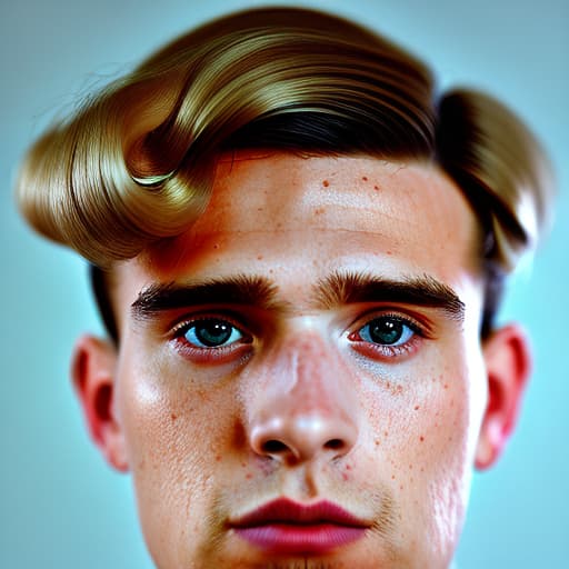 portrait+ style british queer youtuber blonde very cute dude face