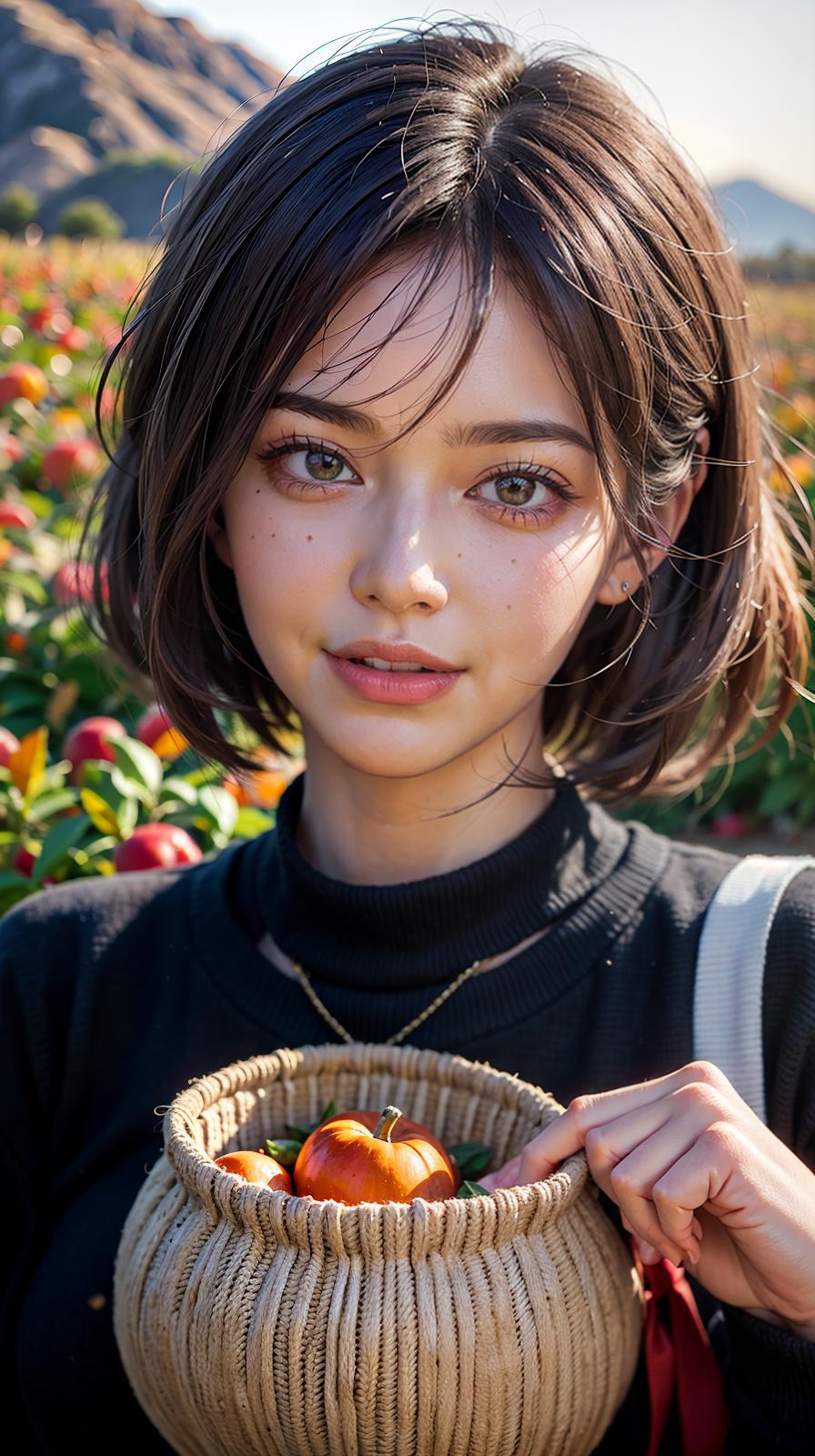  ultra high res, (photorealistic:1.4), raw photo, (realistic face), realistic eyes, (realistic skin), <lora:XXMix9_v20LoRa:0.8>, ((((masterpiece)))), best quality, very_high_resolution, ultra-detailed, in-frame, autumn, colorful leaves, foliage, falling leaves, golden hues, crisp air, harvest season, cozy sweaters, pumpkin spice, bonfires, apple picking, hayrides, gratitude, Thanksgiving, nature's canvas, rustling sound, change, tranquility, harvest moon, abundance.