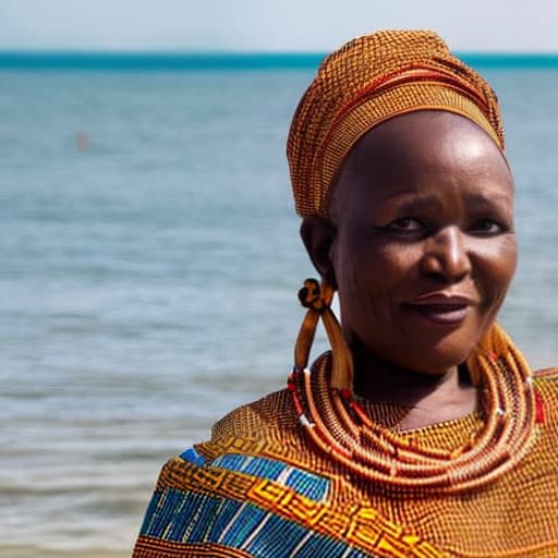 lnkdn photography une femme africaine au bord de la mer