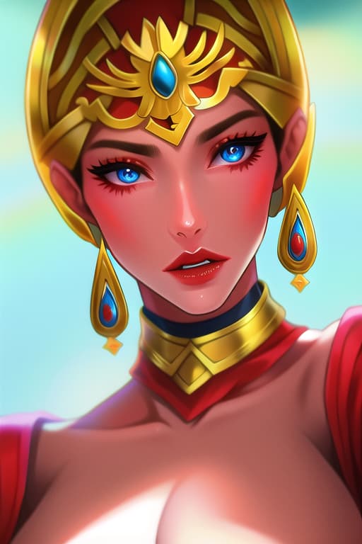  (:1.4), Amazoness, tan skin, athletic, blue eyes, , red lips, golden amor, flexing arms, looking ,, masterpiece, (detailed face), (detailed clothes), f/1.4, ISO 200, 1/160s, 4K, unedited, symmetrical balance, in-frame, masterpiece, perfect lighting, (beautiful face), (detailed face), (detailed clothes), 1 , (woman), 4K, ultrarealistic, unedited, symmetrical balance, in-frame