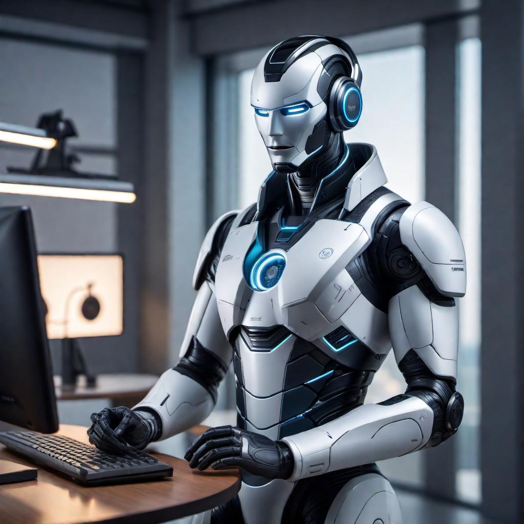  A friendly AI assistant in a digital or futuristic setting, providing advice on improving personal appearance through grooming, style, and fitness tips. The assistant should be depicted as a helpful and engaging figure, interacting with a person who is listening attentively or holding a notepad. The scene should convey a sense of positivity and motivation. hyperrealistic, full body, detailed clothing, highly detailed, cinematic lighting, stunningly beautiful, intricate, sharp focus, f/1. 8, 85mm, (centered image composition), (professionally color graded), ((bright soft diffused light)), volumetric fog, trending on instagram, trending on tumblr, HDR 4K, 8K