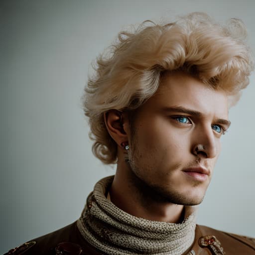 portrait+ style russian queer actor blonde dude face