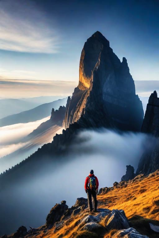  Hallelujah mountains hyperrealistic, full body, detailed clothing, highly detailed, cinematic lighting, stunningly beautiful, intricate, sharp focus, f/1. 8, 85mm, (centered image composition), (professionally color graded), ((bright soft diffused light)), volumetric fog, trending on instagram, trending on tumblr, HDR 4K, 8K