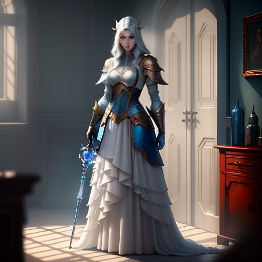  a woman, an Argonian, an alchemist with blue eyes surrounded by a pile of colorful vials, a rapier and a backpack in the corner of the room hyperrealistic, full body, detailed clothing, highly detailed, cinematic lighting, stunningly beautiful, intricate, sharp focus, f/1. 8, 85mm, (centered image composition), (professionally color graded), ((bright soft diffused light)), volumetric fog, trending on instagram, trending on tumblr, HDR 4K, 8K