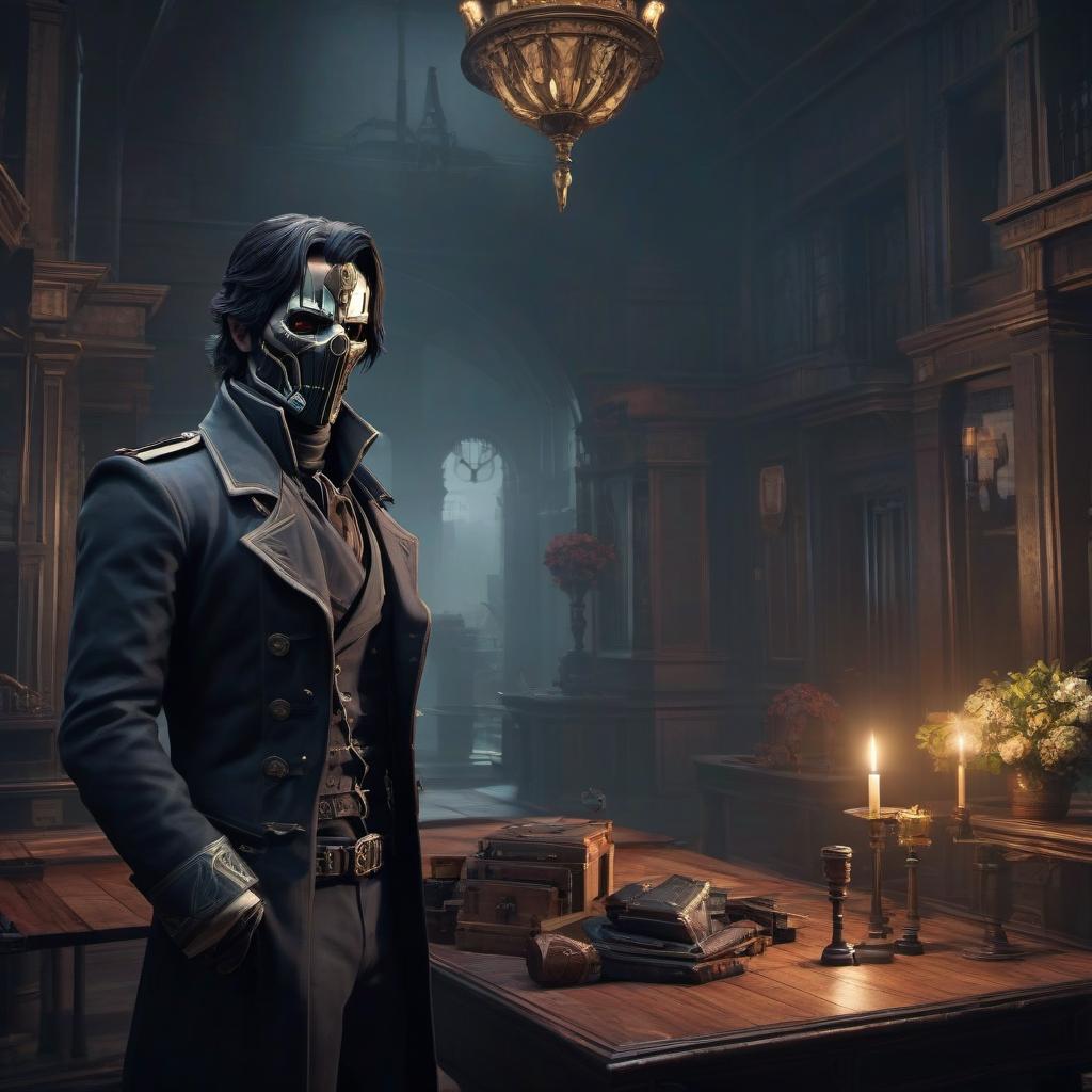  retro game art dishonored . 16 bit, vibrant colors, pixelated, nostalgic, charming, fun hyperrealistic, full body, detailed clothing, highly detailed, cinematic lighting, stunningly beautiful, intricate, sharp focus, f/1. 8, 85mm, (centered image composition), (professionally color graded), ((bright soft diffused light)), volumetric fog, trending on instagram, trending on tumblr, HDR 4K, 8K