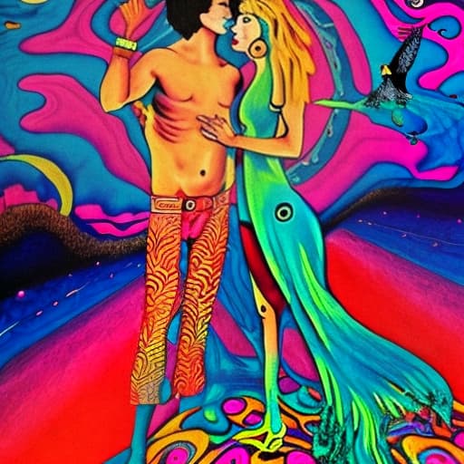  Psychedelic woman and man