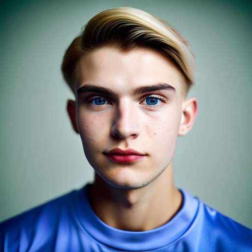 portrait+ style russian homosexual queer twink blonde very cute dude face