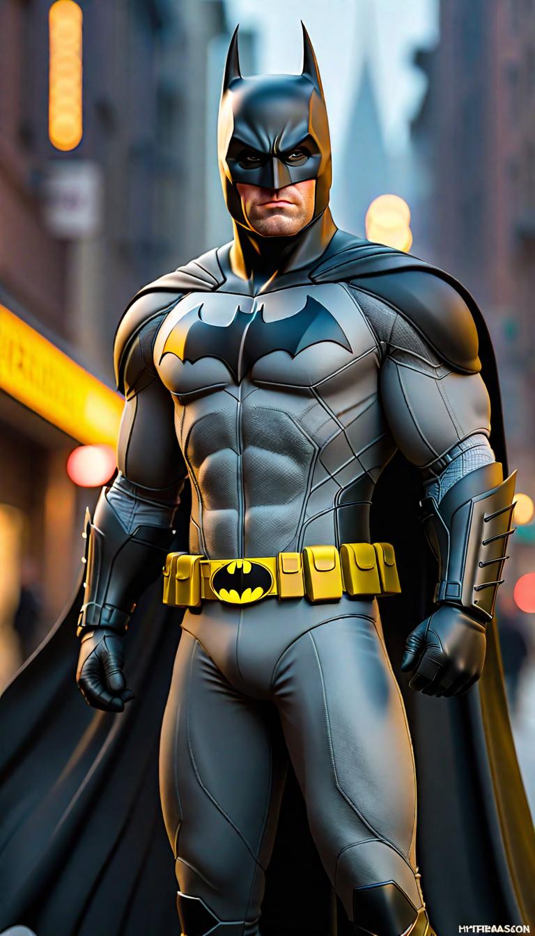  Professional 3D model of batman . Rendered with Octane, the model is highly detailed,dramatic lighting. hyperrealistic, full body, detailed clothing, highly detailed, cinematic lighting, stunningly beautiful, intricate, sharp focus, f/1. 8, 85mm, (centered image composition), (professionally color graded), ((bright soft diffused light)), volumetric fog, trending on instagram, trending on tumblr, HDR 4K, 8K