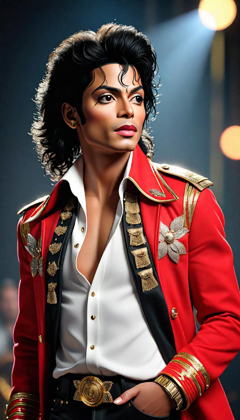  Professional 3D model of Michael jackson . Rendered with Octane, the model is highly detailed,dramatic lighting. hyperrealistic, full body, detailed clothing, highly detailed, cinematic lighting, stunningly beautiful, intricate, sharp focus, f/1. 8, 85mm, (centered image composition), (professionally color graded), ((bright soft diffused light)), volumetric fog, trending on instagram, trending on tumblr, HDR 4K, 8K