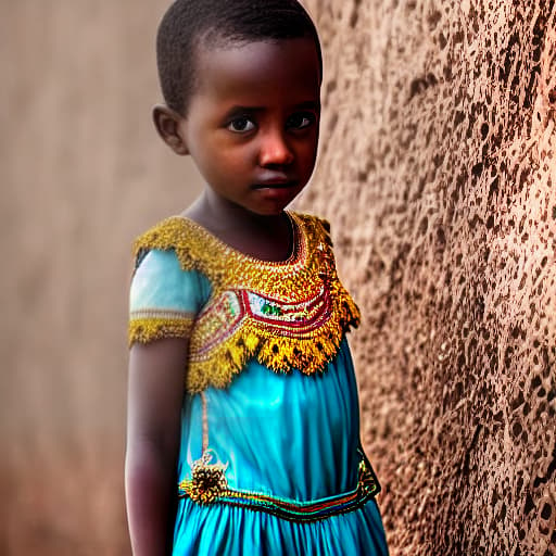  un enfants africain qui mange hyperrealistic, full body, detailed clothing, highly detailed, cinematic lighting, stunningly beautiful, intricate, sharp focus, f/1. 8, 85mm, (centered image composition), (professionally color graded), ((bright soft diffused light)), volumetric fog, trending on instagram, trending on tumblr, HDR 4K, 8K