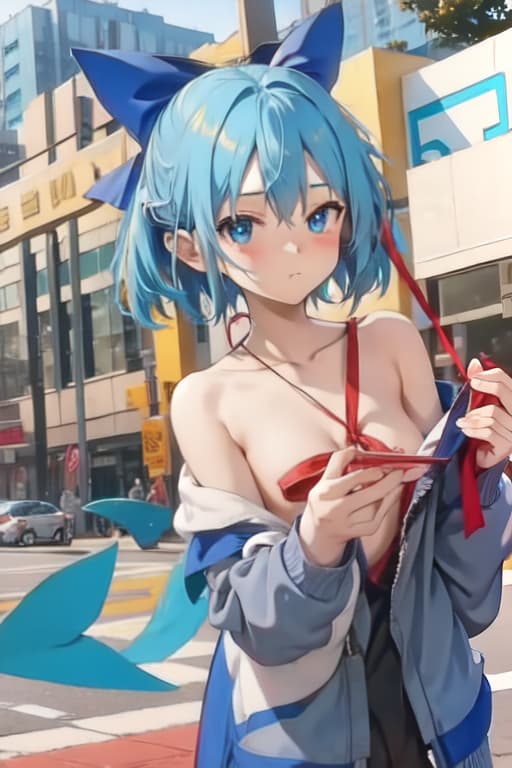  Cirno, naked ribbon