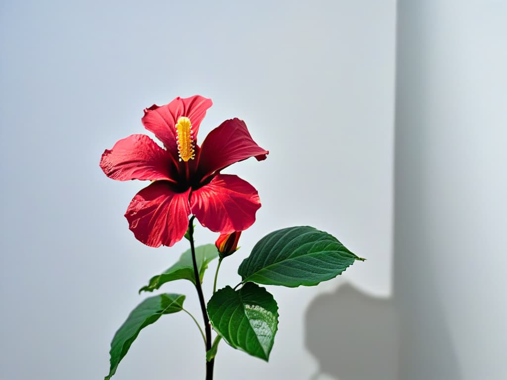  An ultradetailed closeup image of a vibrant and delicately crafted hibiscus flower made entirely out of rich, deep red hibiscusinfused frosting, showcasing intricate details such as the delicate petals, pistil, and stamens, all set against a clean, white background to emphasize the minimalistic style. hyperrealistic, full body, detailed clothing, highly detailed, cinematic lighting, stunningly beautiful, intricate, sharp focus, f/1. 8, 85mm, (centered image composition), (professionally color graded), ((bright soft diffused light)), volumetric fog, trending on instagram, trending on tumblr, HDR 4K, 8K