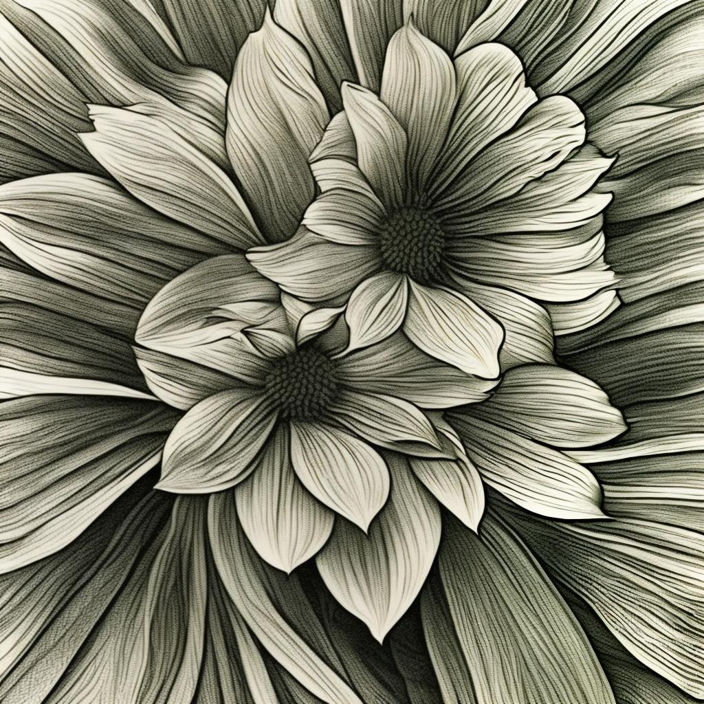  pencil drawing of flower