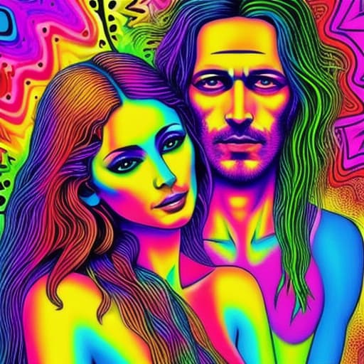  psychedelic woman and man