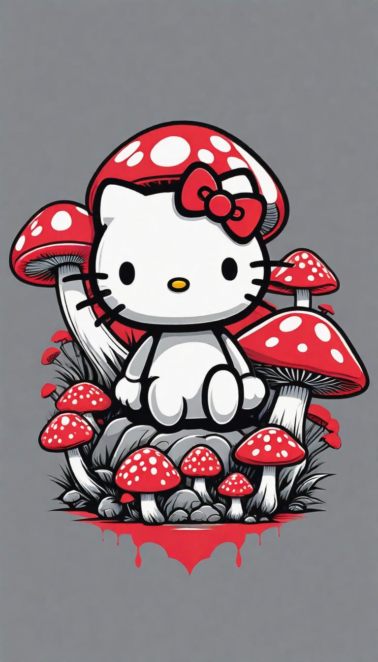  Minimalist tattoo style depiction of Hellokitty shrooms , using simple and powerful black or grey lines on a light, solid color background. hyperrealistic, full body, detailed clothing, highly detailed, cinematic lighting, stunningly beautiful, intricate, sharp focus, f/1. 8, 85mm, (centered image composition), (professionally color graded), ((bright soft diffused light)), volumetric fog, trending on instagram, trending on tumblr, HDR 4K, 8K