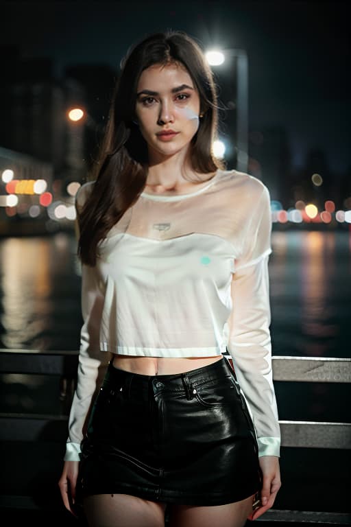  polaroid photo, night photo, photo of 24 y.o beautiful woman, pale skin, bokeh, motion blur hyperrealistic, full body, detailed clothing, highly detailed, cinematic lighting, stunningly beautiful, intricate, sharp focus, f/1. 8, 85mm, (centered image composition), (professionally color graded), ((bright soft diffused light)), volumetric fog, trending on instagram, trending on tumblr, HDR 4K, 8K