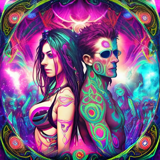  psytrance woman and man