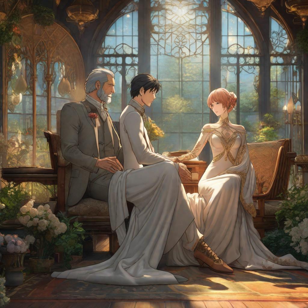  Copulating couple, anime concept art by Hayao Miyazaki, featured on pixiv, fantasy art, concept art, official art, high detailed hyperrealistic, full body, detailed clothing, highly detailed, cinematic lighting, stunningly beautiful, intricate, sharp focus, f/1. 8, 85mm, (centered image composition), (professionally color graded), ((bright soft diffused light)), volumetric fog, trending on instagram, trending on tumblr, HDR 4K, 8K