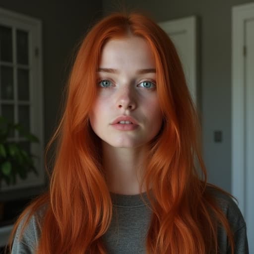  upper body, cute next door neighbour, natural face, (21yo) swedish woman with red hair, straight hair,, (ugly)