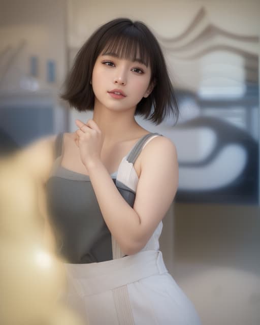  short hair 　, (Masterpiece, BestQuality:1.3), (ultra detailed:1.2), (hyperrealistic:1.3), (RAW photo:1.2),High detail RAW color photo, professional photograph, (Photorealistic:1.4), (realistic:1.4), ,professional lighting, (japanese), beautiful face, (realistic face)