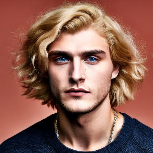 portrait+ style russian queer actor blonde hunk dude face